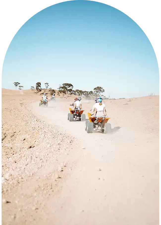 Family quad ride around Essaouira