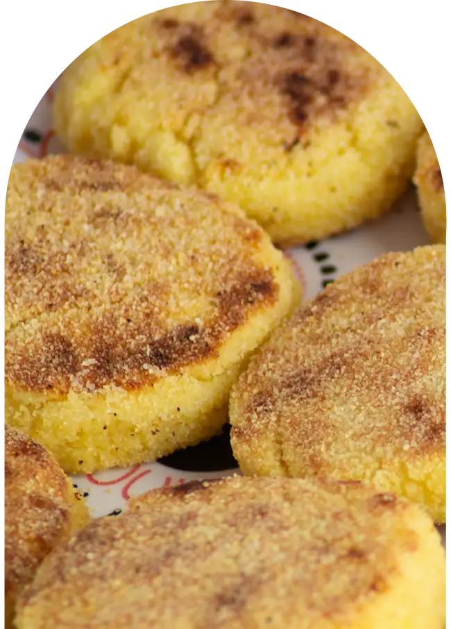 Close-up of traditional homemade Moroccan bread rolls
